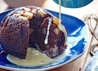 Chocolate and Pear Steamed Pudding